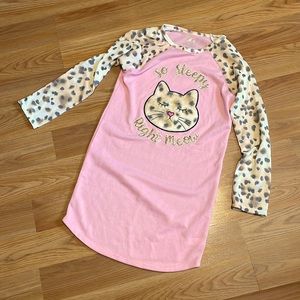Sleepover ready pajamas are super soft and have a fur cat and glitter decoration